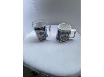 Commemorative NY Mets Plastic Cups Lot Of 2
