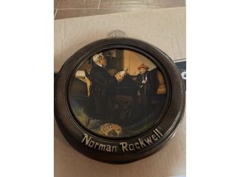 Norman Rockwell Collector Plate With Wooden Protective Casing - The Doctor And The Doll