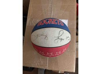 Harlem Rockets Autographed Mini Basketball- Not Authenticated