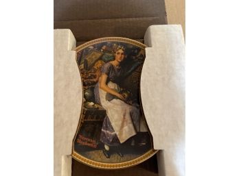 Norman Rockwell Collector Plate By Edwin M Knowles - Dreaming In The Attic