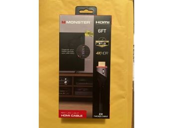 Monster 6ft Red LED Light HDMI Cable