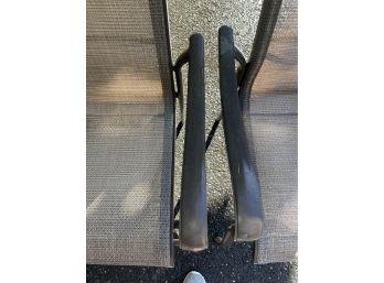 Set Of Four Outdoor Chairs - Paint Is Chipping Off Armrests ( Needs A Paint Job)