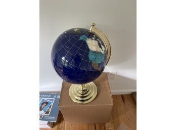Globe Inlaid With Gemstones And Mother Of Pearl Large Size