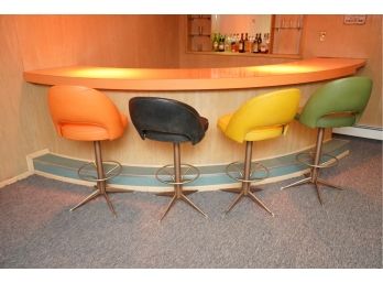 STAR OF THE SHOW! MULTI COLOR MID CENTURY BAR STOOLS