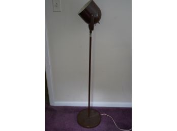 MID CENTURY BROWN FREE STANDING ADJUSTABLE LAMP