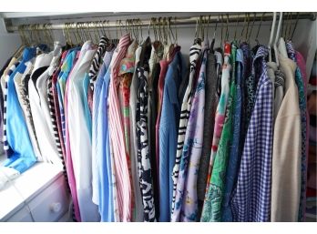 RIGHT SIDE ENTIRE CLOSET OF VINTAGE WOMEN CLOTHING INCLUDING BRAND R.L