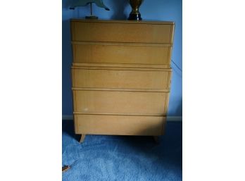 MID CENTURY TALL BOY DRESSER WITH 5 DRAWERS