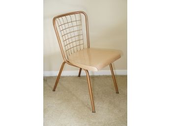 VINTAGE WIND METAL FRAME CHAIR WITH WOOD CUSHION
