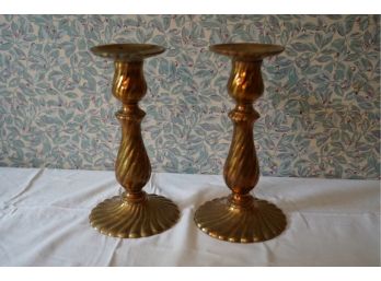 BRASS METAL CANDLE HOLDERS