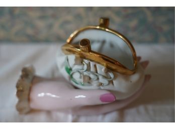 HAND SHAPE MADE IN JAPAN PORCELAIN JEWELRY BOX
