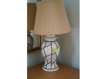 PORCELAIN LAMP WITH BAMBOO LAY ON TOP 3D, BEAUITFUL SINGLE LAMP.