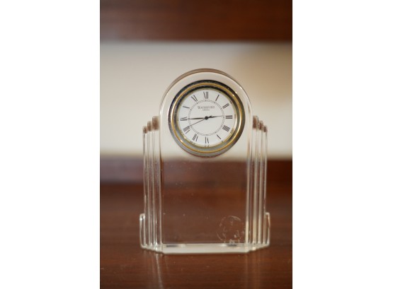BEAUTIFUL SMALL WATERFORD CRYSTAL CLOCK 4IN HIGH
