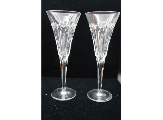 CLASSIC WATERFORD CRYSTAL DESIGN FLUTES 9.5IN HIGH