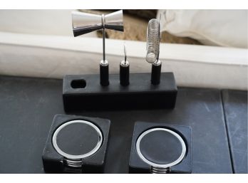 MODERN STYLE BAR MIXING SET WITH COASTERS