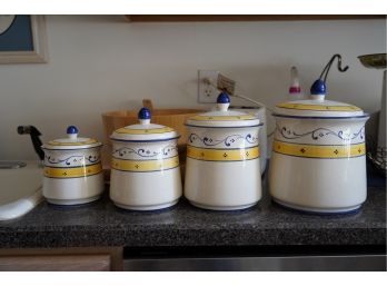 HAND PAINTED, BEAUTIFUL MADE IN PORTUGAL JAR SET