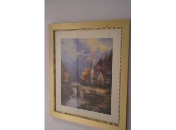 GORGEOUS THOMAS KINADE PRINT WITH FRAMED GLASS