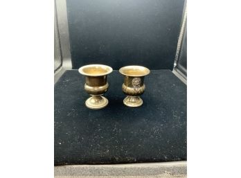 LOT OF 2 SMALL STERLING SILVER SMALL CUPS 3IN HIGH