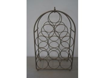 GREAT CONDITION STANDING SMALL METAL WINE RACK