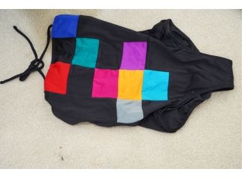 CAN YOU SAY 80S! VINTAGE GIORGIO SANT'ANGELO WOMEN BATHING SUIT