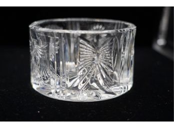 GORGEOUS WATERFORD CRYSTAL BOWL WITH BOWS ENGRAVINGS 3.5IN HIGH