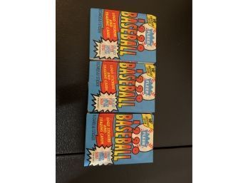 3 Packs Of 1990 Fleer Baseball Cards - 15 Cards  1 Sticker Per Pack