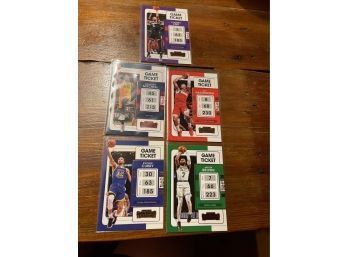 2022 Panini Contenders - Game Ticket Cards - Hachimura, Brown, Steph Curry, Mitchell & Fox