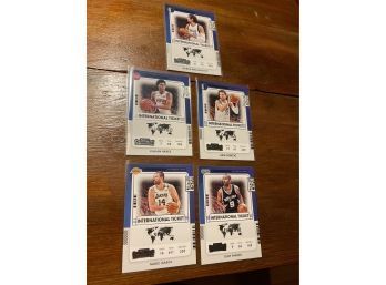2022 Panini Contenders - International  Ticket - Marjanovic, Hayes, Doncic, M Gasol & Parker