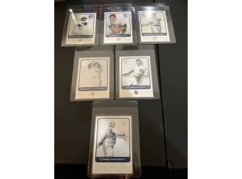 Lot Of (6)  2001 Fleer/Skybox Greatest Of All Time Cards-Cy Young, Larsen, Cobb, R. Jackson, Berra, Gehrig