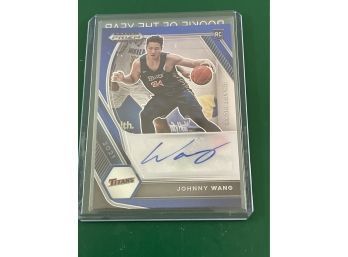 2021 Panini Prizm Draft Picks Johnny Wang Rookie Card Auto And Numbered 017/149