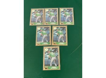 Lot Of (6) 1987 Topps Mark McGwire Rookie Cards #366
