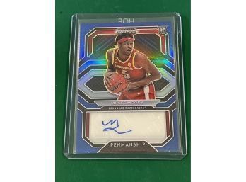 2021 Panini Prizm Draft Picks Moses Moody Rookie Auto Card #CP-MMONumbered 11/45