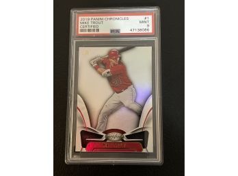 2019 Panini Chronicles Mike Trout Certified - PSA 9 Mint