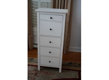 WHITE WOOD LINGERIE CABINET WITH 5 DRAWERS