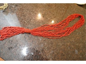 BEAUTIFUL RED COLOR CORAL NECKLACE