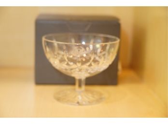 BEAUTIFUL IN ORIGINAL BOX WATERFORD CRYSTAL LISMORE FOOTED CANDY DISH, 5.5IN HIGH