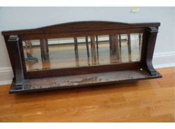 ANTIQUE SOLID WOOD MIRROR SHELVE STYLE
