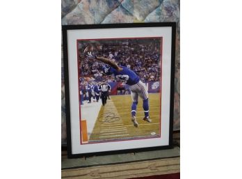 EVERYONE REMEMBERS THIS CATCH! ODELL BECKHAM JR FAMOUS 3 FINGER CATCH, SIGNED AND JAS APPROVED