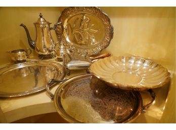 LARGE LOT OF SILVER PLATE ASSORTED ITEMS