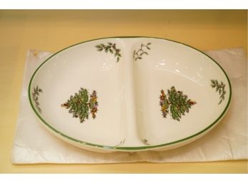 ENGLISH! GORGEOUS CHRISTMAS TREE SPODE APPETIZER DIVIDER