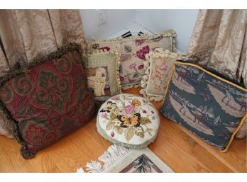 BUNDLE DEAL! LARGE LOT OF NEEDLE POINT PILLOWS