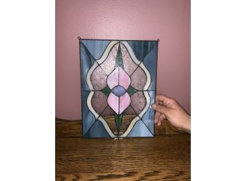 GORGEOUS ANTIQUE STAINED GLASS DECARATION