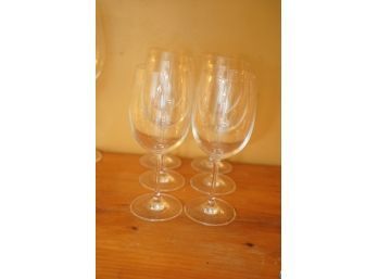 GORGEOUS SET OF 4 SHORT HANDLE WINE GLASSES 8IN HIGH