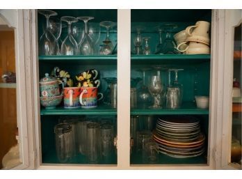 BUNDLE DEAL! ENTIRE CABINET OF ASSORTED GLASSWARE AND PLATES