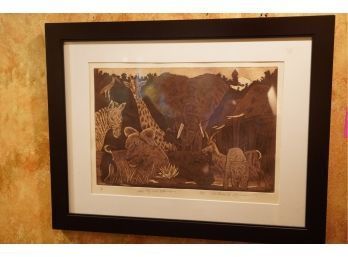 TITLE 'AND THEY ALL GATHERED' PRINT SIGNED BY Warren Kass  AND #1/38