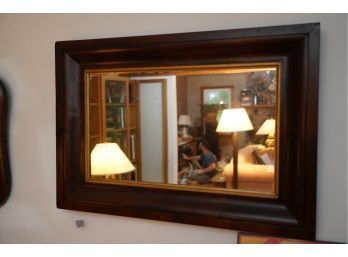 GORGEOUS WOOD ANTIQUE STYLE HANGING MIRROR