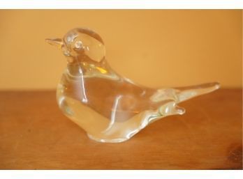 GORGEOUS BIRD ART GLASS FIGURINE SIGNED BY ROBERTS