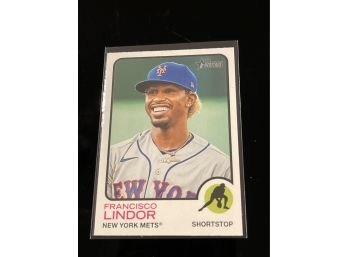 2022 Topps Heritage Francisco Lindor Card#196 - NY Mets