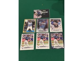 Wander Franco 7 Card Rookie Lot - Tampa Bay Rays - Topps 2022 Series 1