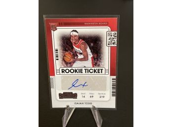2022 Panini Contenders Isaiah Todd Rookie Auto Card