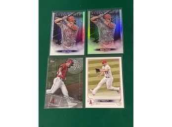 Mike Trout 4 Card Lot - LA Angels - Topps 2022 Series 1